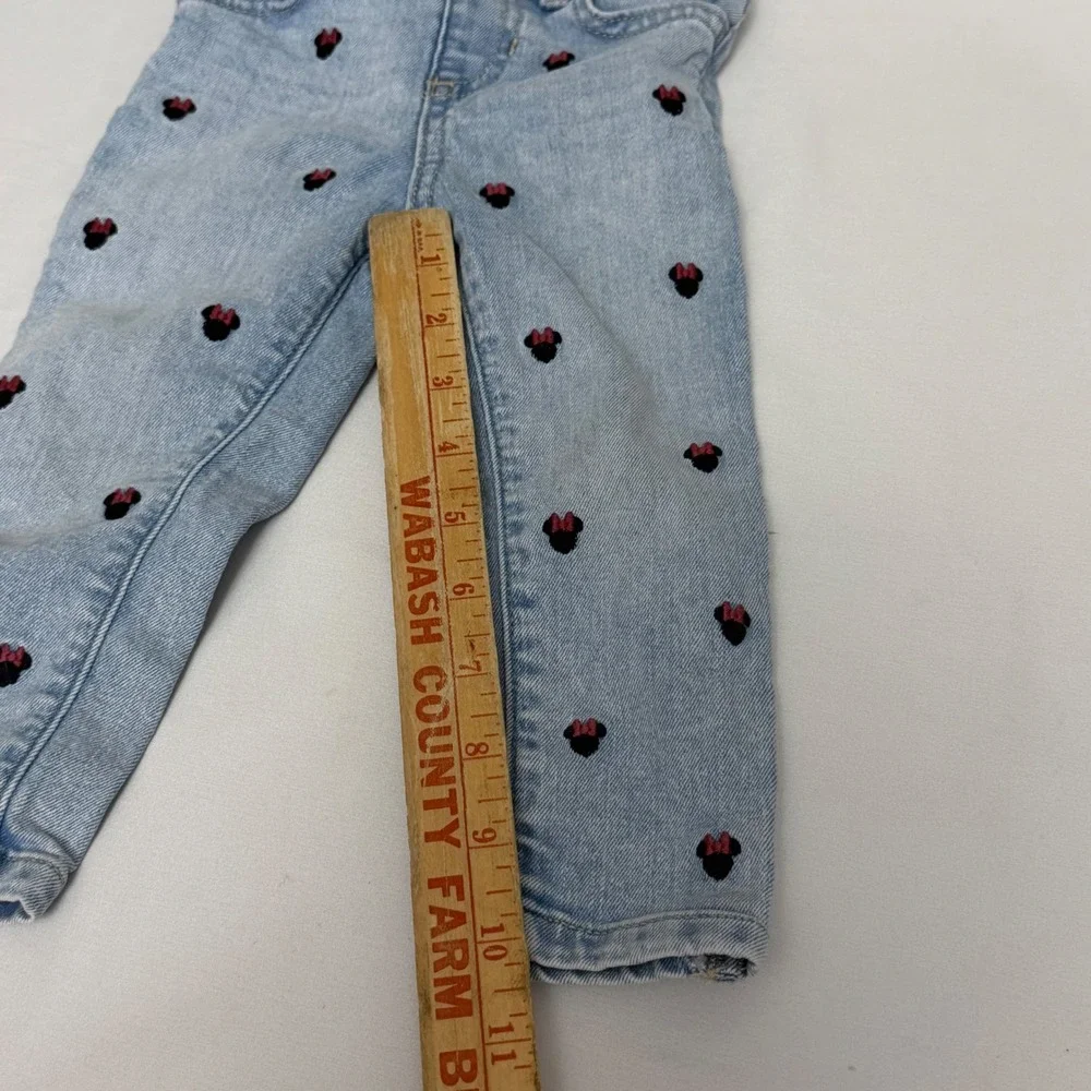 Disney Jumping Beans Minnie Mouse Embroidered Light Wash Jeans 18M Blue Kids‎